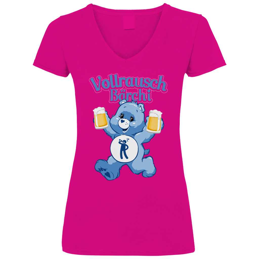 Vollrausch Bärchi - Glücksbärchi - V-Neck Damenshirt