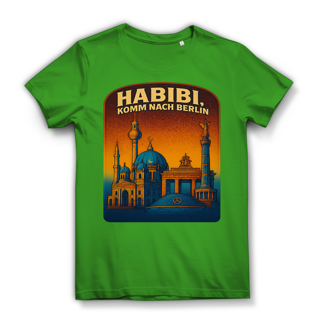 Habibi komm nach Berlin - Damen Premium Bio T-Shirt Real Green