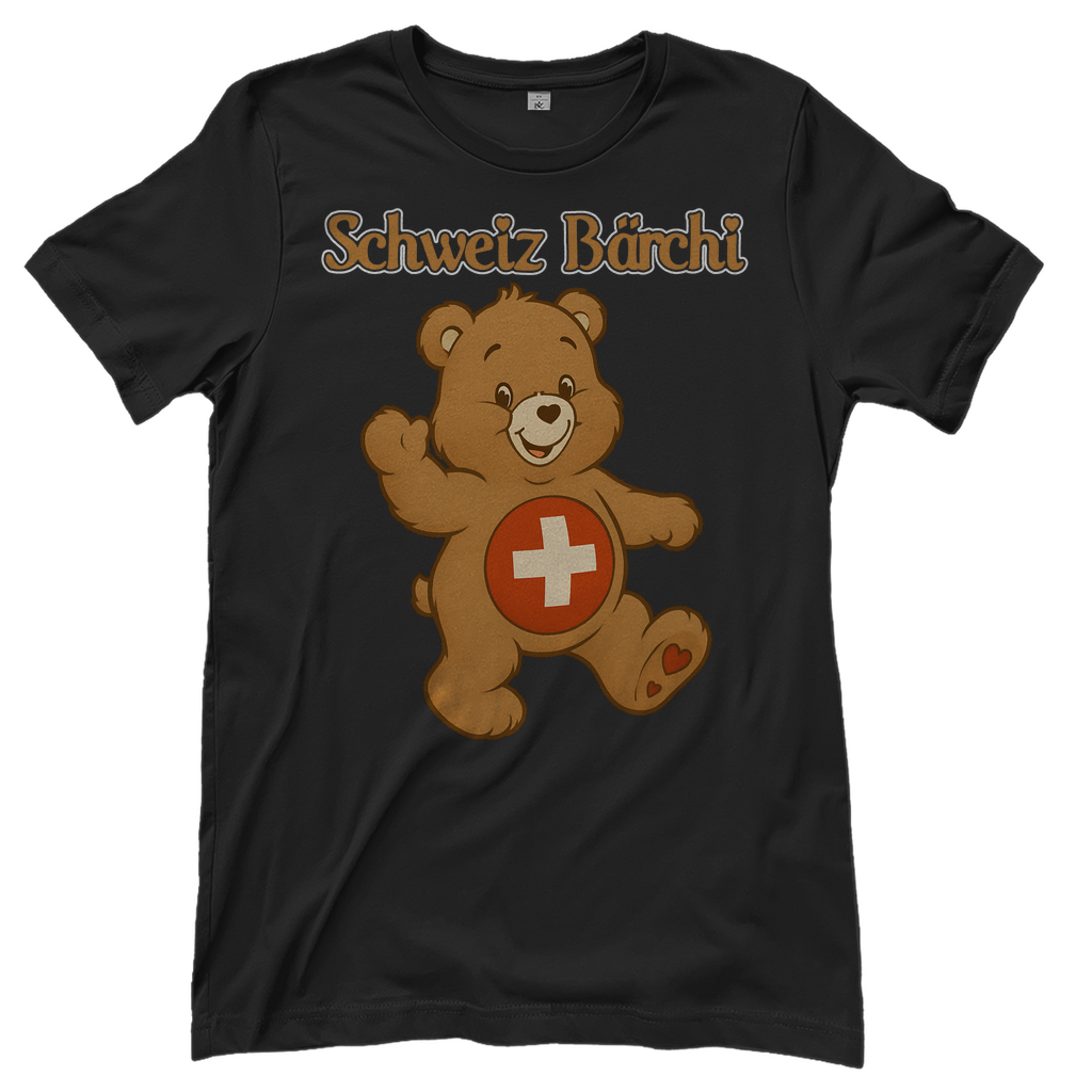 Schweiz Bärchi - Glücksbärchi - Damen T-Shirt Black