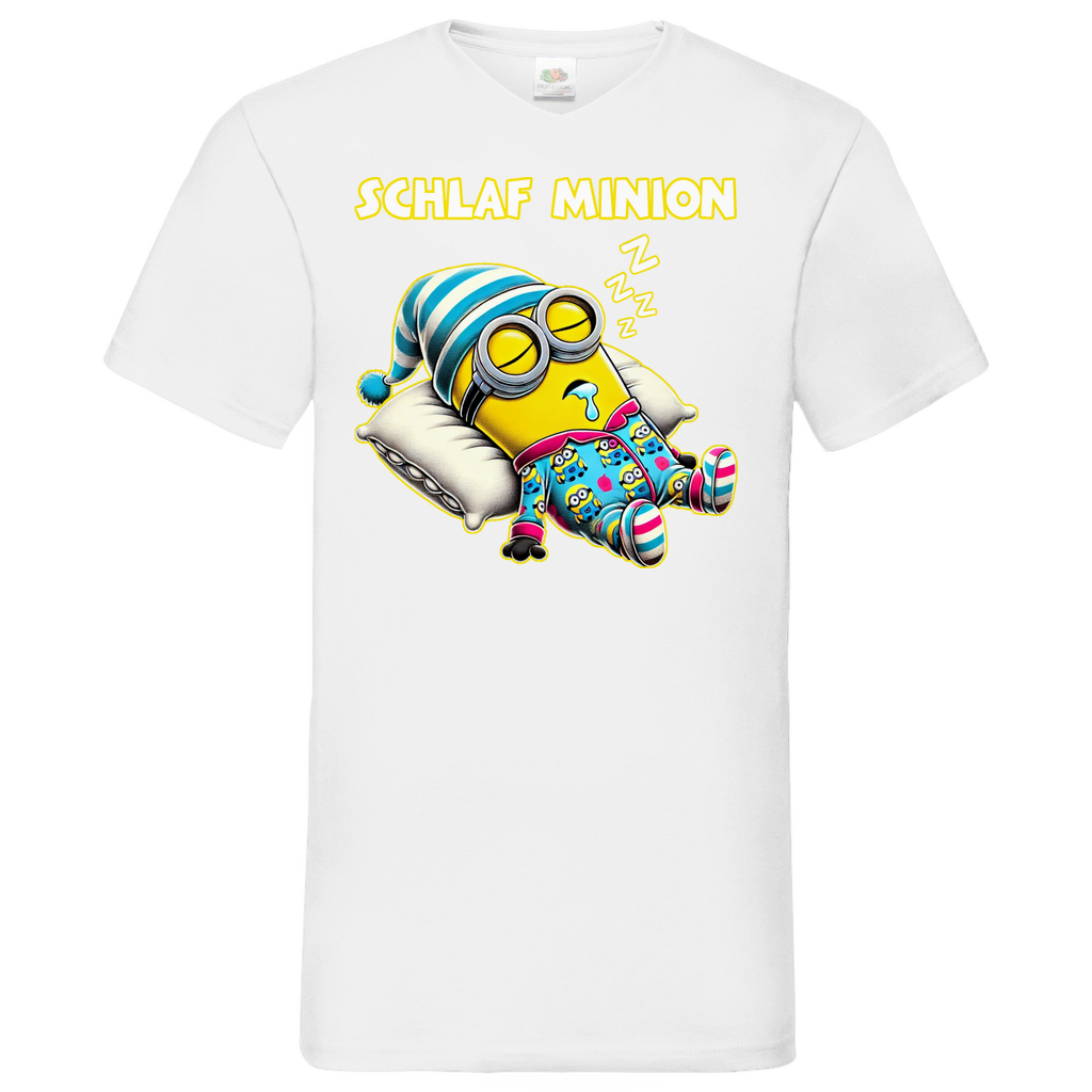 Schlaf Minion - Herren V-Neck Shirt