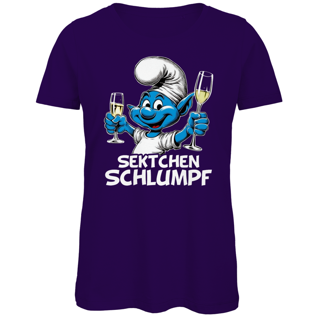 Sektchen Schlumpf Grafik - Damen Premium Bio T-Shirt Urban Purple