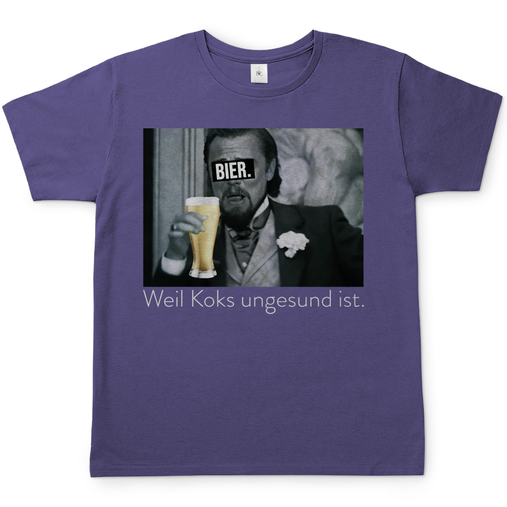 Leonardo DiCaprio - Bier weil Koks ungesund ist - Herren Shirt Millennial Lilac
