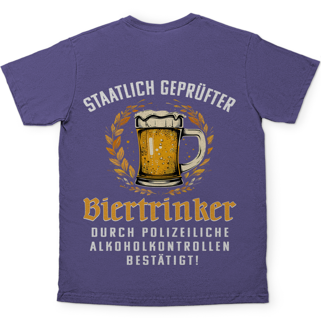 Staatlich geprüfter Biertrinker - Herren Shirt Millennial Lilac