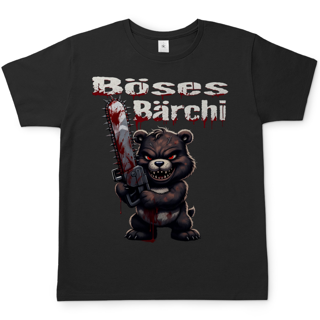 Böses Bärchi Kettensäge Herren T-Shirt Black