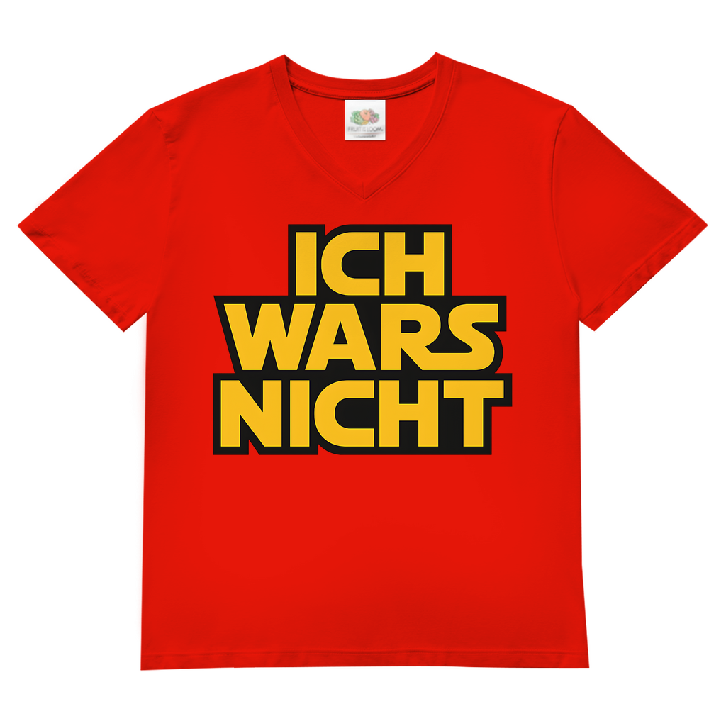 Ich Wars Nicht - Herren V-Neck T-Shirt Red