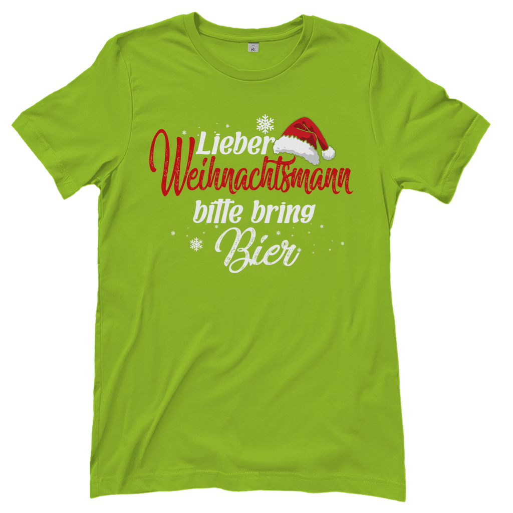 Lieber Weihnachtsmann Partnerlook - bitte bring Bier - Damenshirt Orchid Green