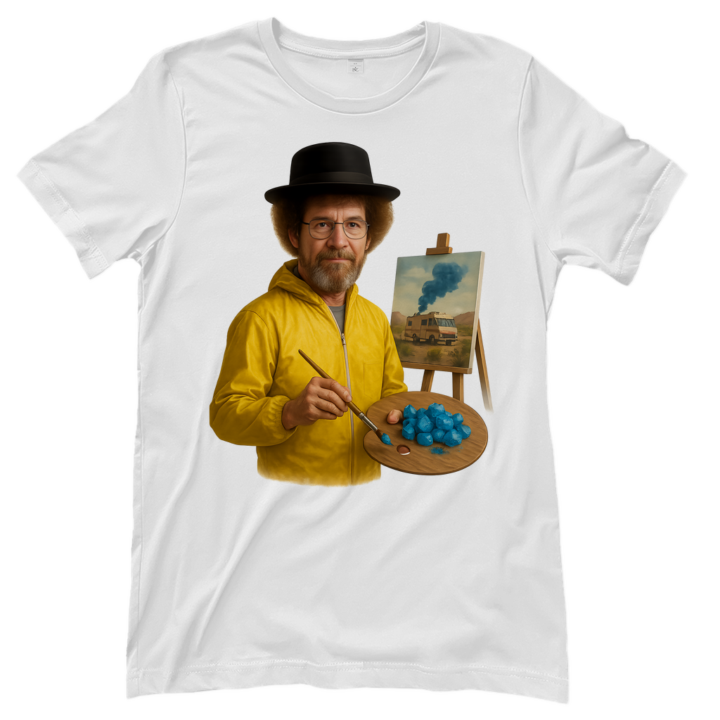 Bob Ross x Walter White Breaking Bad Mashup - Damen T-Shirt White