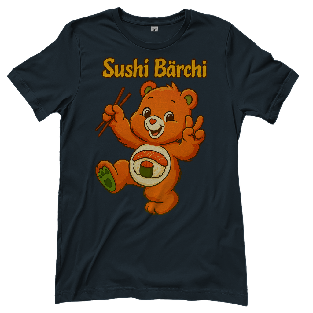 Sushi Bärchi - Glücksbärchi - Damen T-Shirt Dark Grey Solid