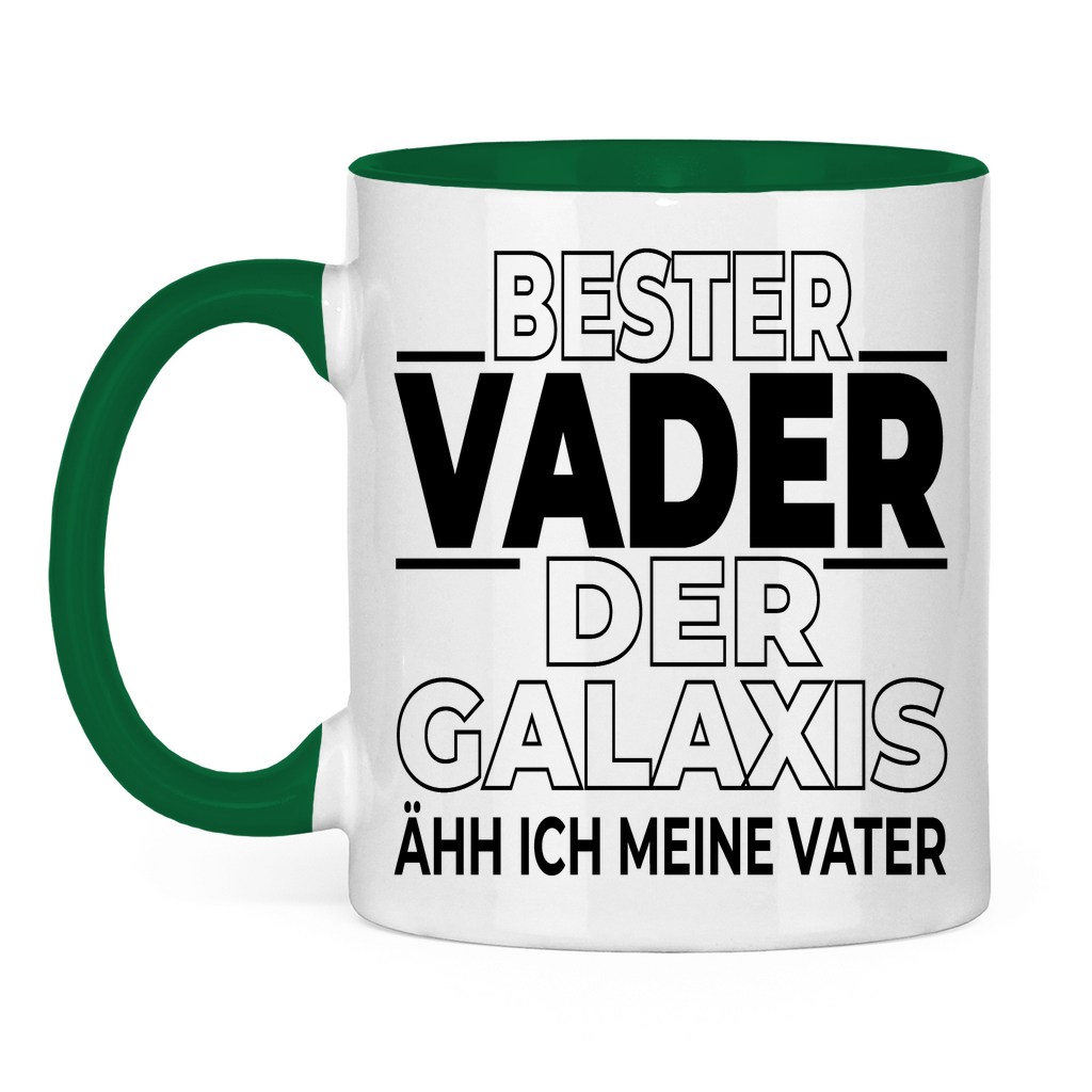 Bester Vader der Galaxis ähh ich meine Vater - Tasse zweifarbig Green