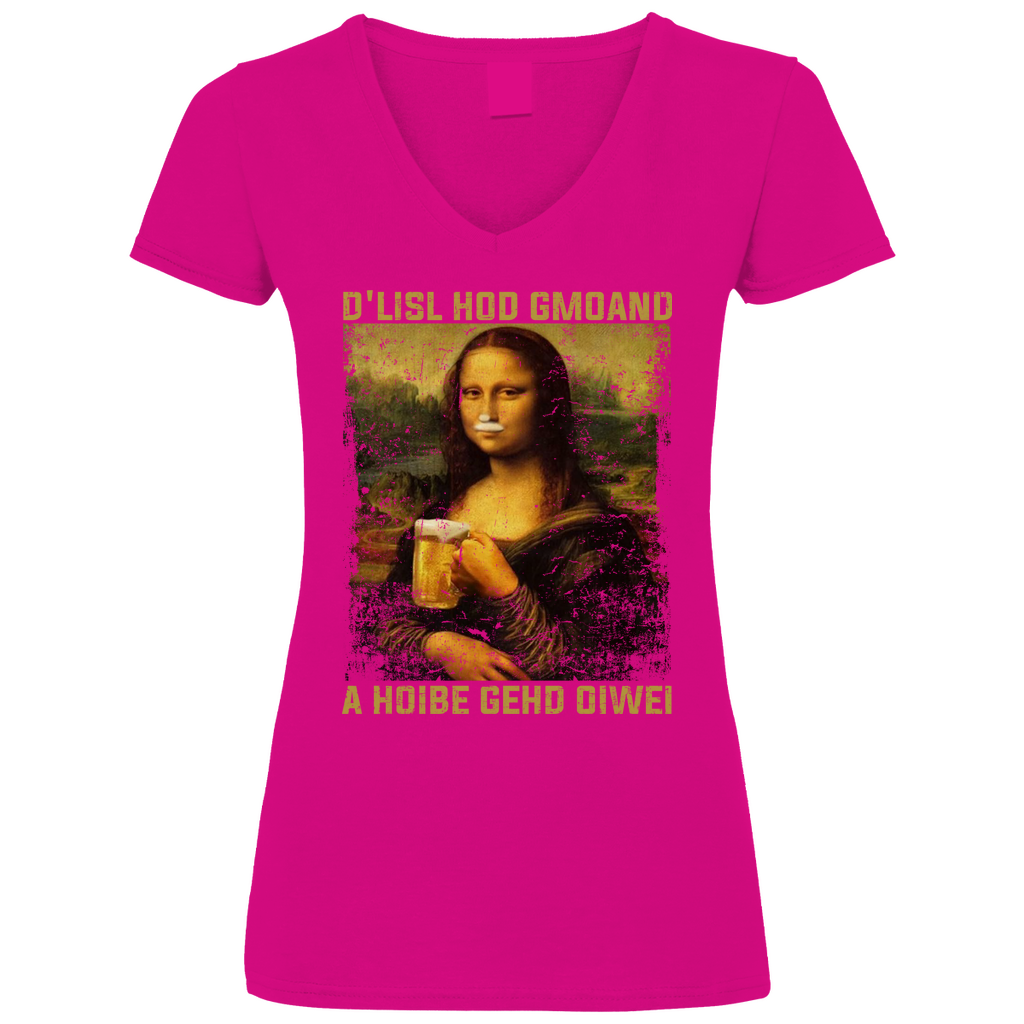 D´Lisl hod gmoand a Hoibe gehd oiwei - V-Neck Damenshirt