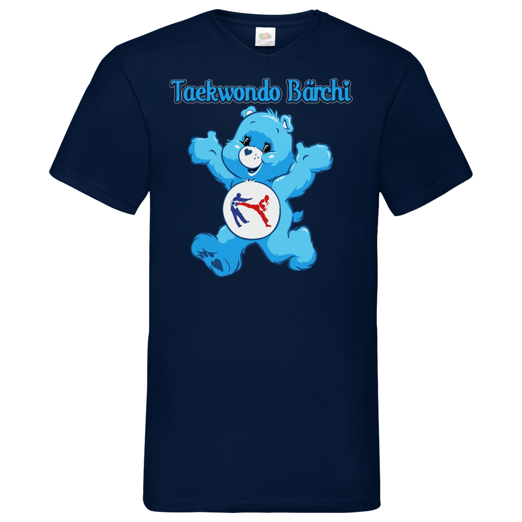 Taekwondo Bärchi - Glücksbärchi - Herren V-Neck Shirt Navy