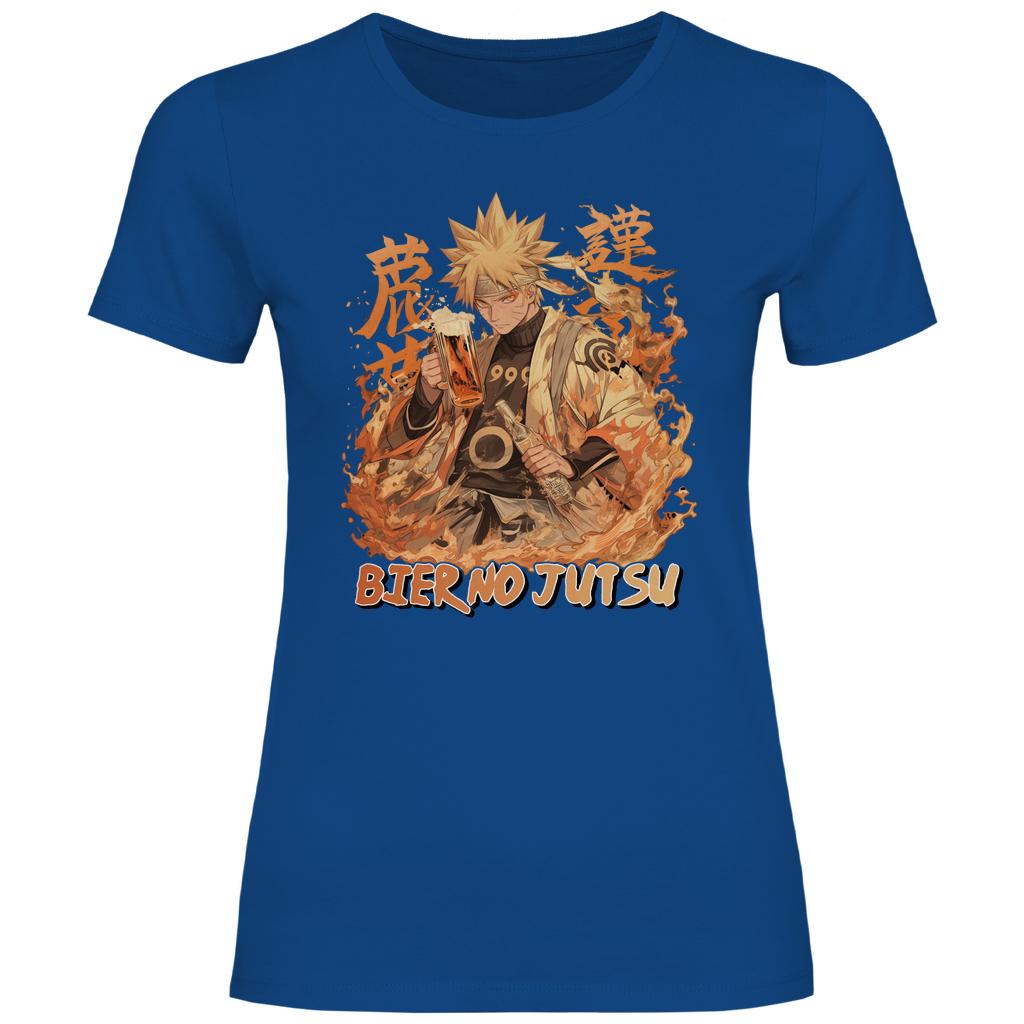 Naruto Bier no Jutsu - Damenshirt Royal Blue
