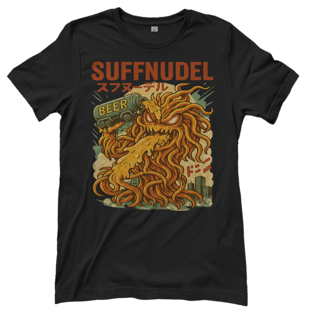 Suffnudel Bier Monster Nudel Kaiju - Damen T-Shirt Black