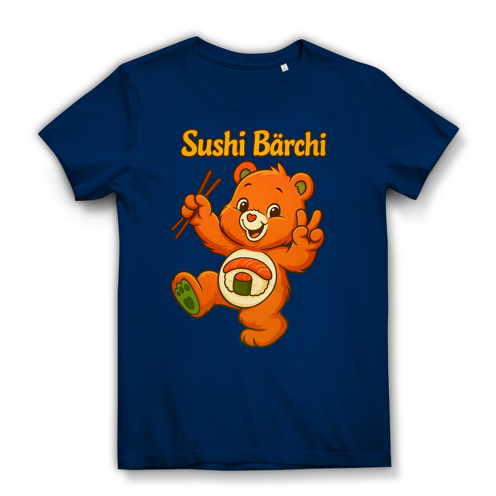 Sushi Bärchi - Glücksbärchi - Damen Premium Bio T-Shirt Navy