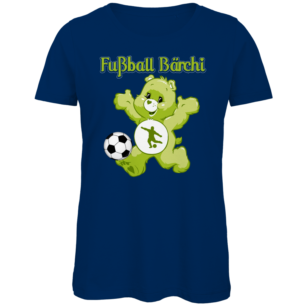 Fußball Bärchi - Glücksbärchi - Damen Premium Bio T-Shirt Navy