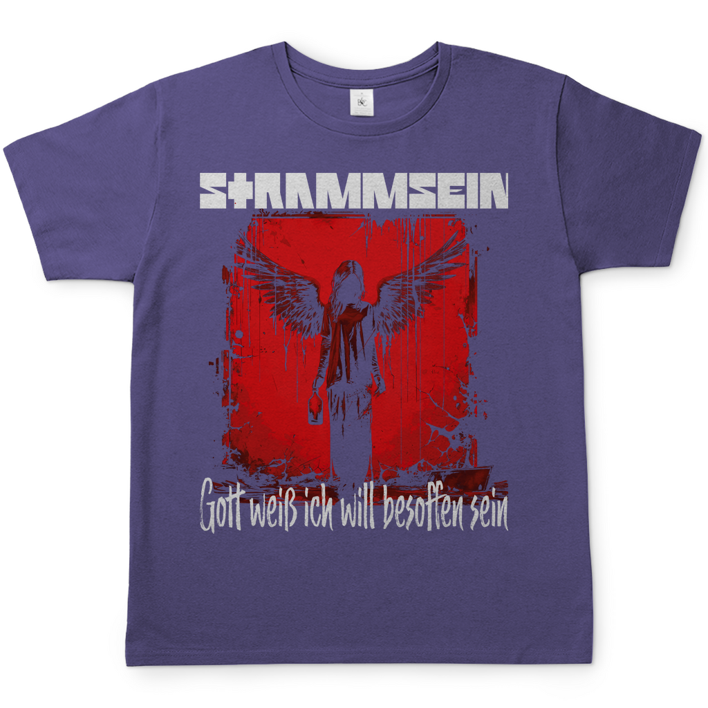 Strammsein Gott weiß ich will besoffen sein - Herren Shirt Millennial Lilac