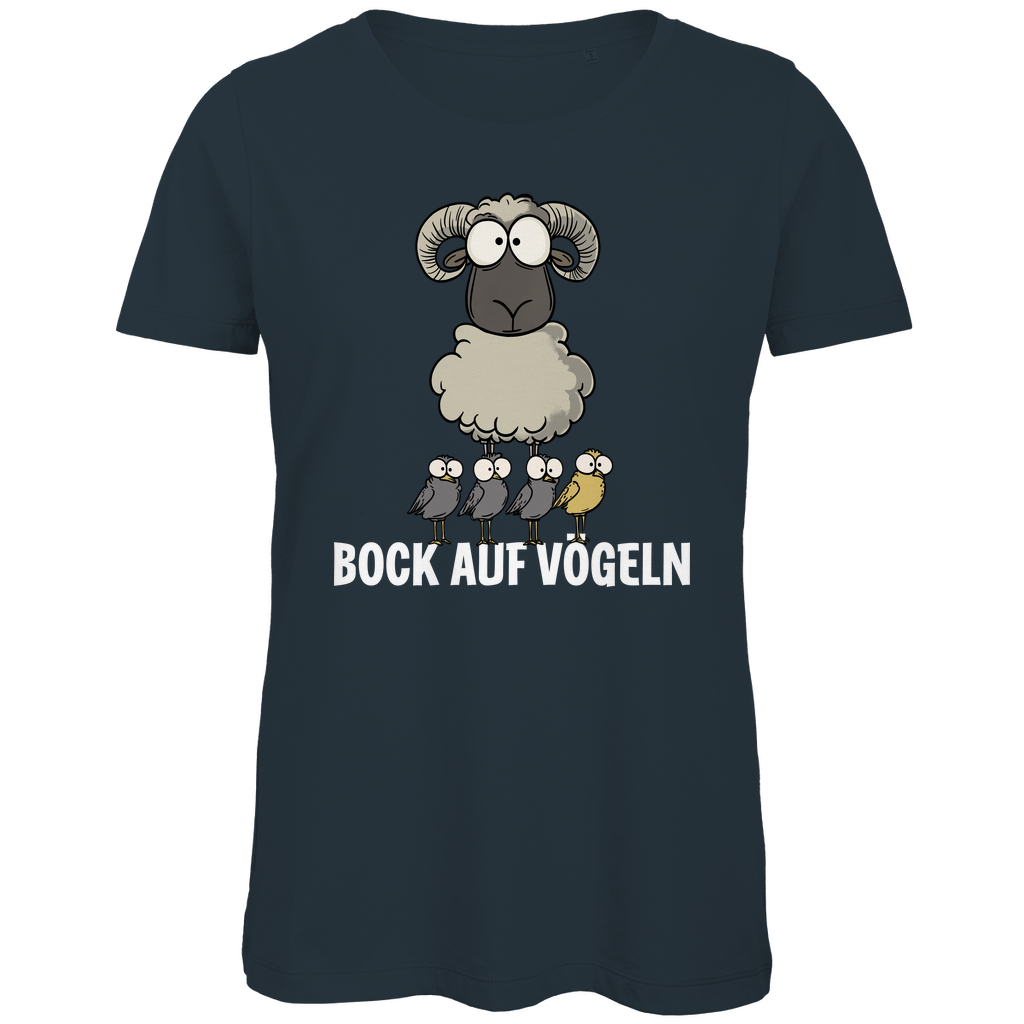 Bock auf Vögeln - Damen Premium Bio T-Shirt Dark Grey