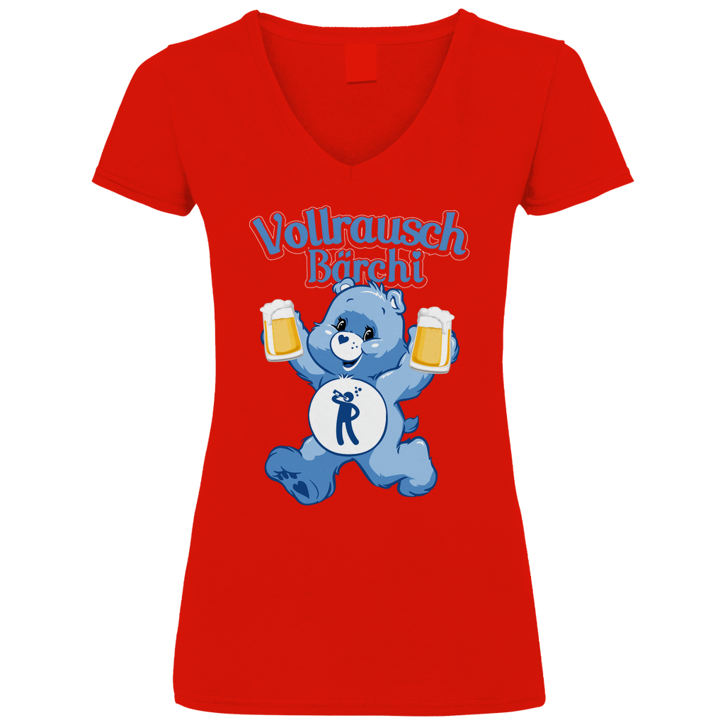 Vollrausch Bärchi - Glücksbärchi - V-Neck Damenshirt