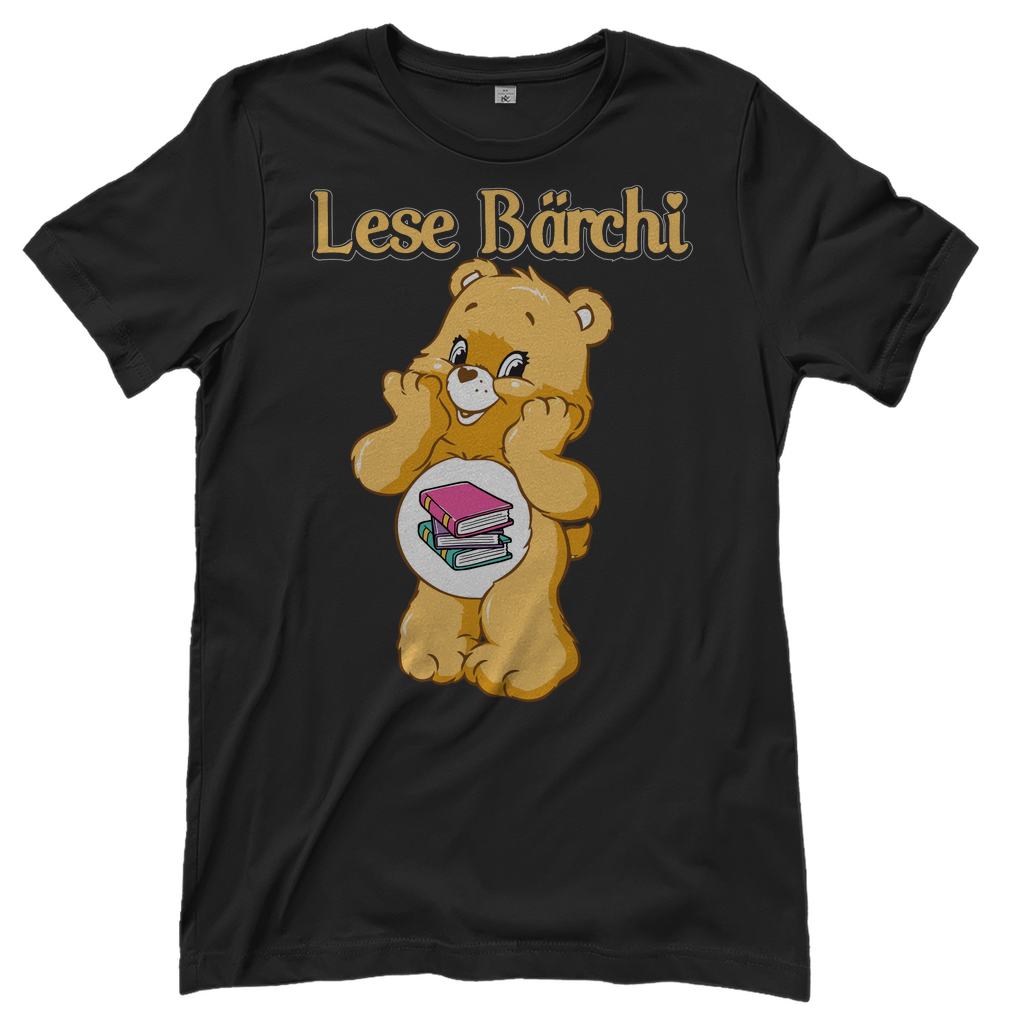 Lese Bärchi - Glücksbärchi - Damenshirt Black