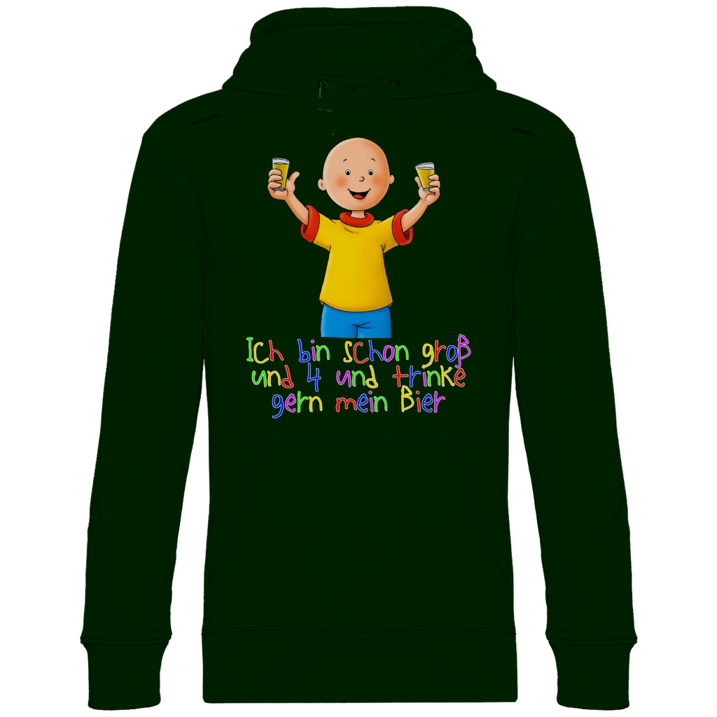 Caillou ich trinke gern mein Bier - Unisex Hoodie Forest Green