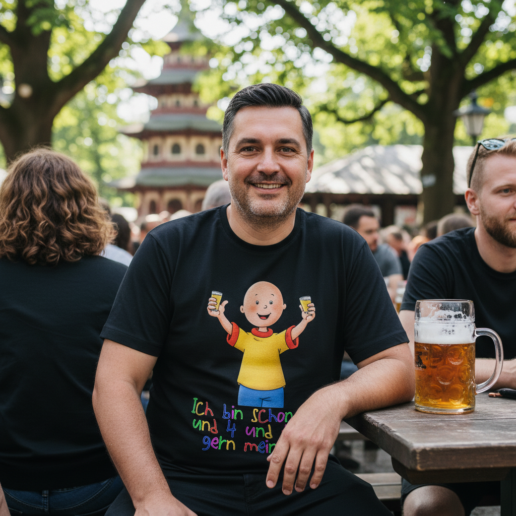 Caillou ich trinke gern mein Bier - Herren Shirt