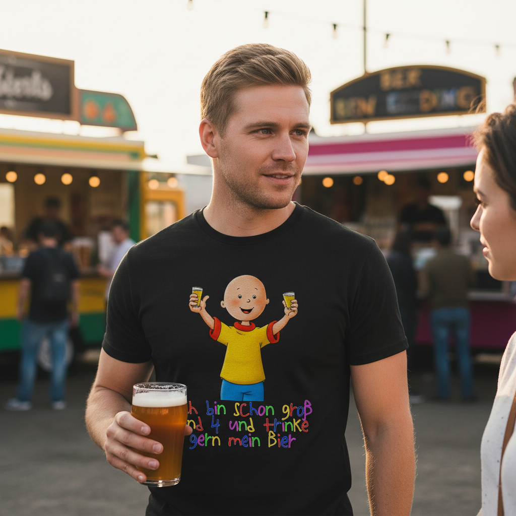 Caillou ich trinke gern mein Bier - Herren Shirt