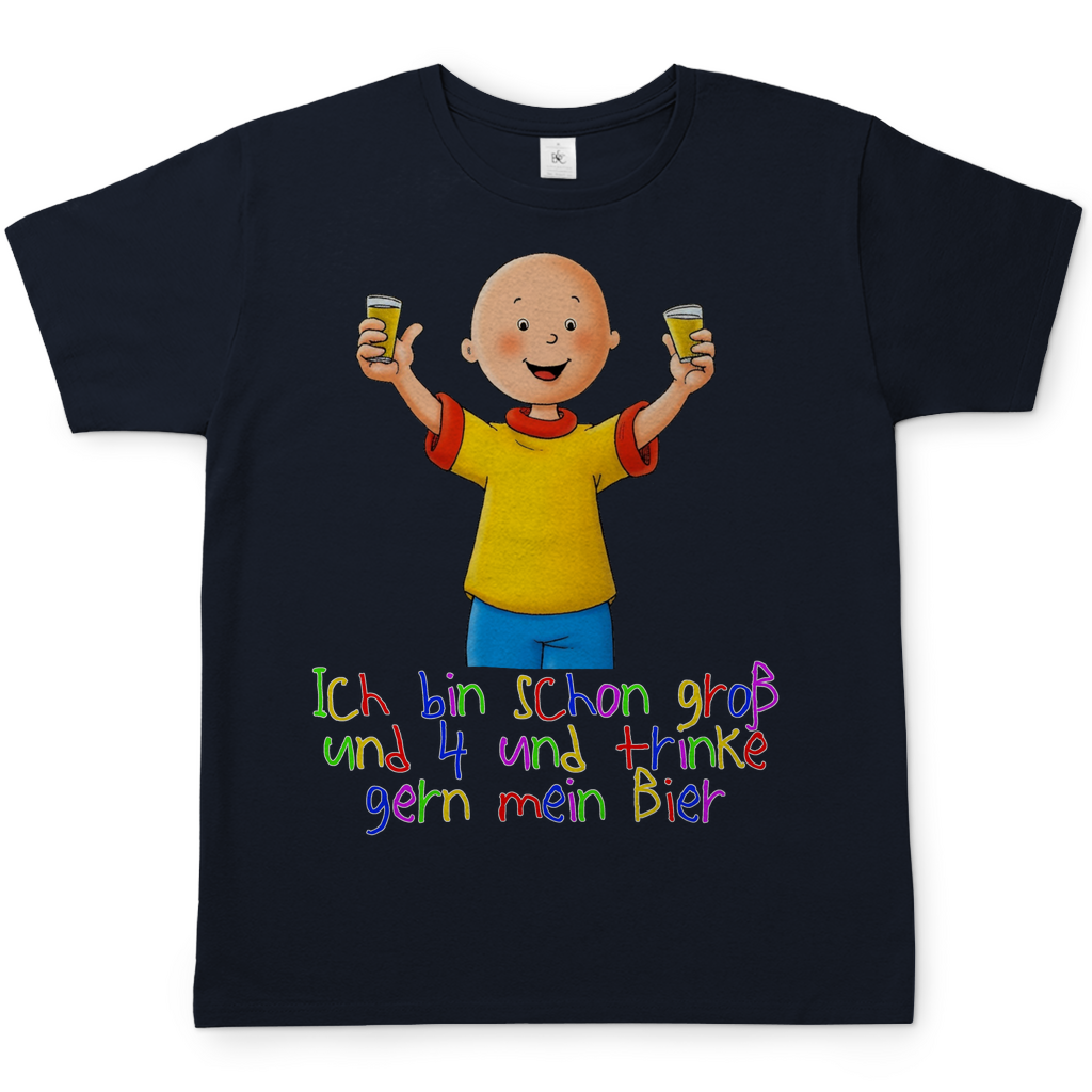 Caillou ich trinke gern mein Bier - Herren Shirt Navy