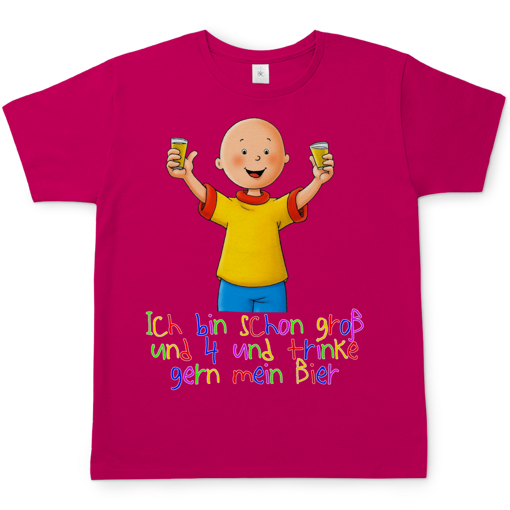 Caillou ich trinke gern mein Bier - Herren Shirt Sorbet