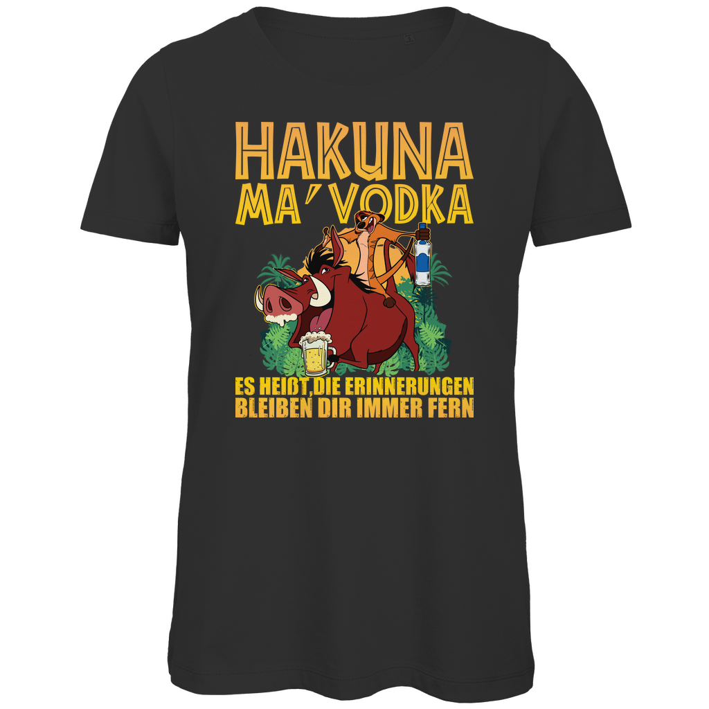 Hakuna Ma Vodka Timon und Pumbaa - Damen Premium Bio T-Shirt Black