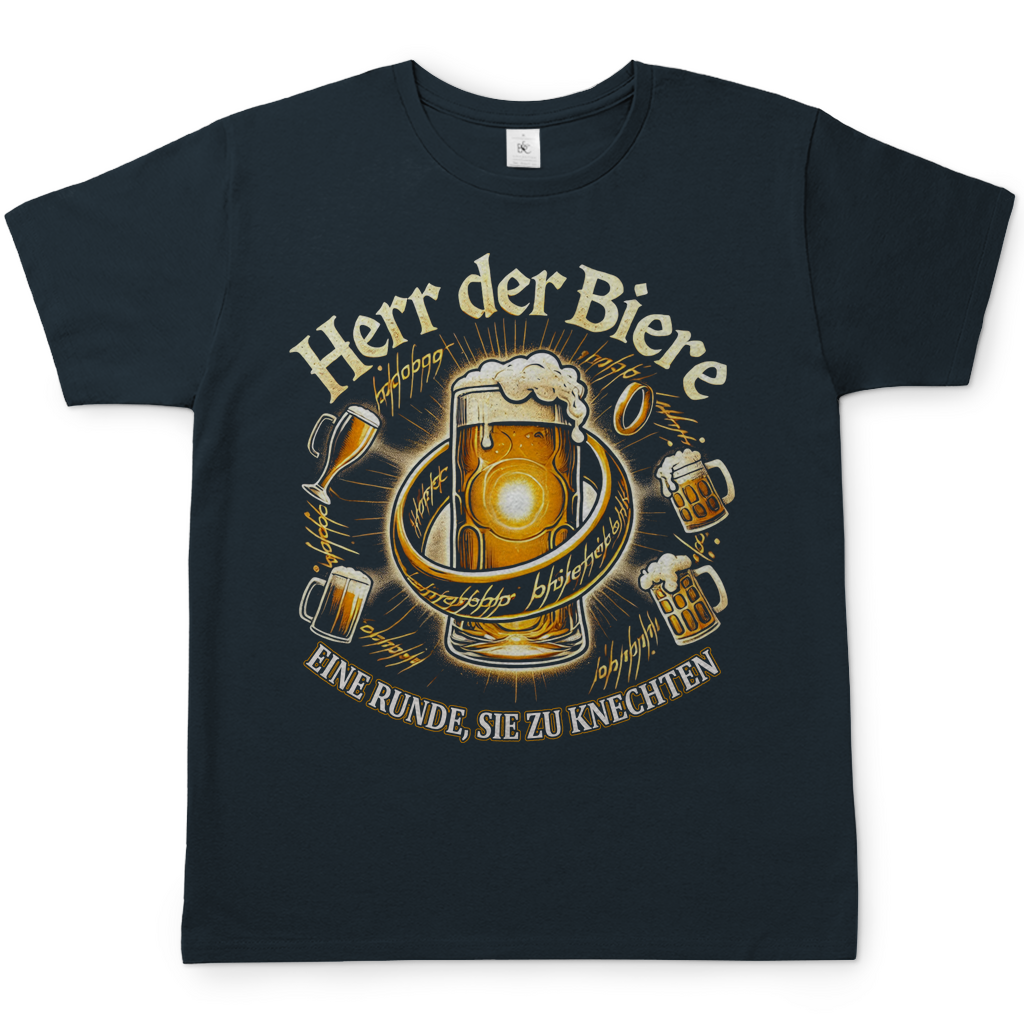 Herr der Biere eine Runde, sie zu knechten - Herren Shirt Dark Grey Solid