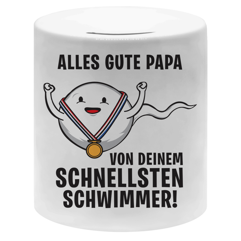 Alles gute Papa von deinem schnellsten Schwimmer! - Sparbüchse Money Box White One size