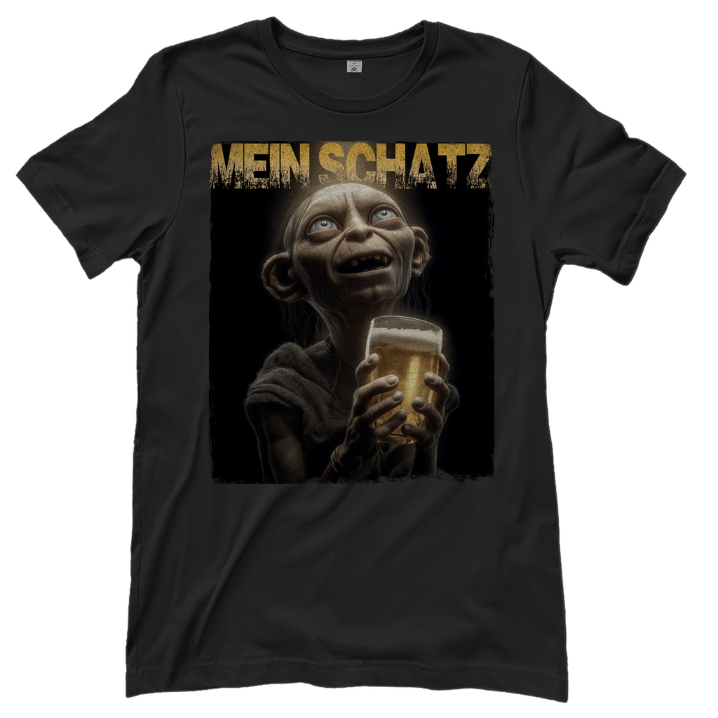 Bier Gollum mein Schatz Herr der Ringe LOTR - Damen T-Shirt Black