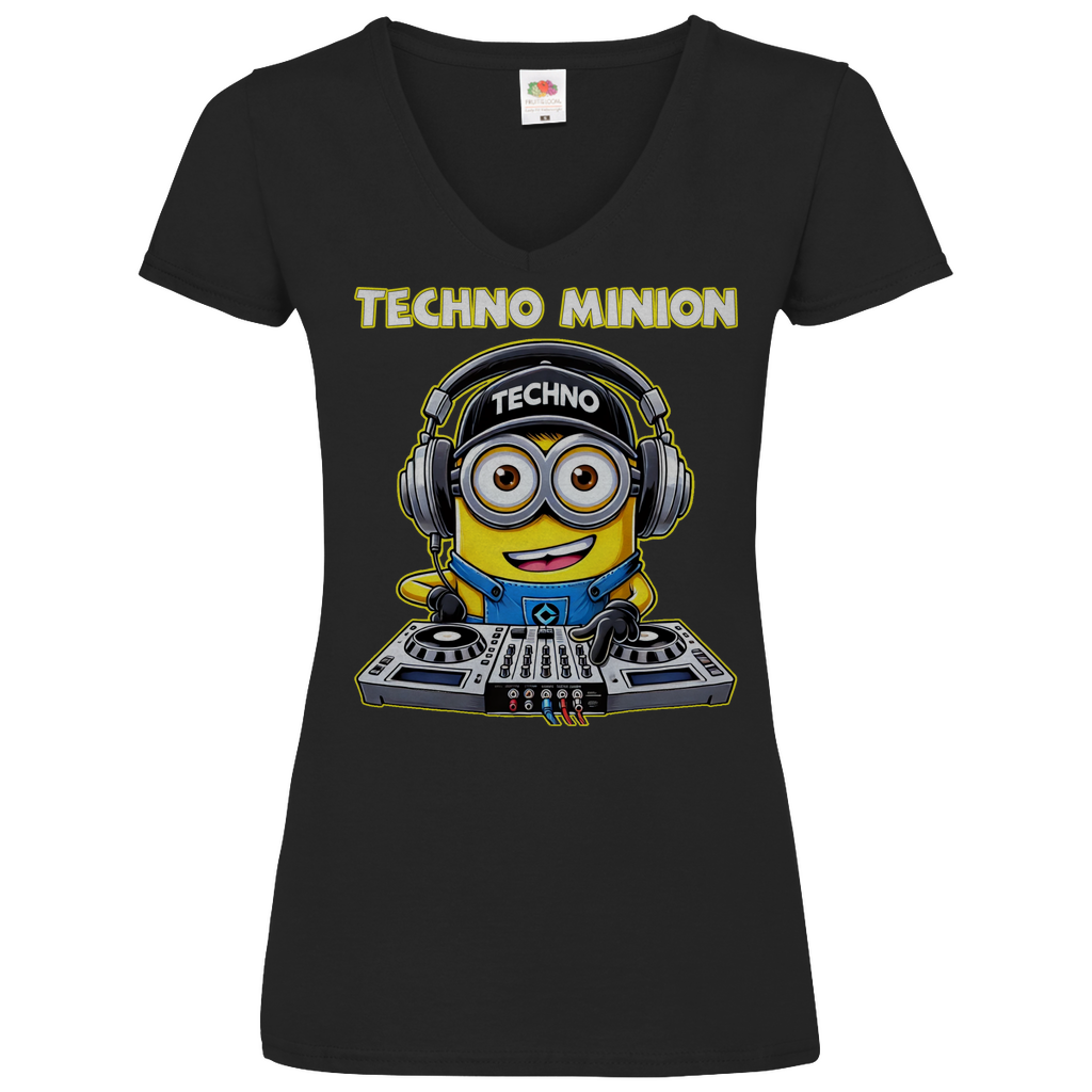 Techno Minion - V-Neck Damenshirt