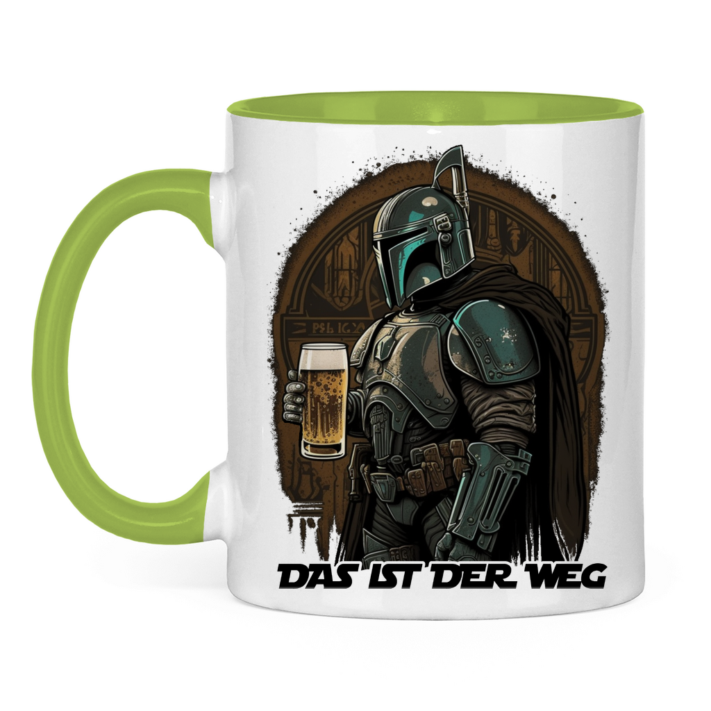 Das ist der Weg Mandalorianer Bier - Tasse zweifarbig Light Green
