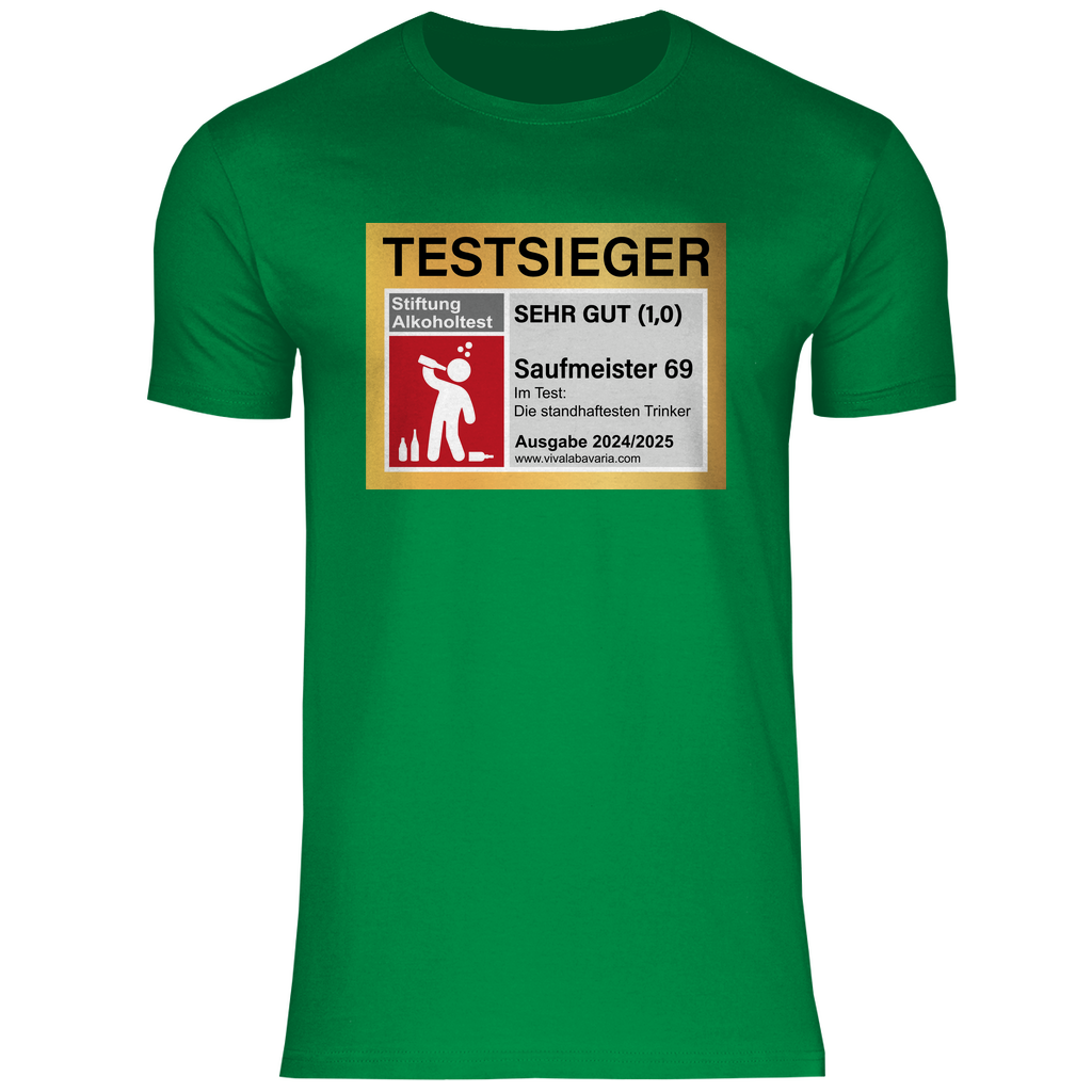 Testsieger Saufmeister 69 - Herren Shirt Kelly Green
