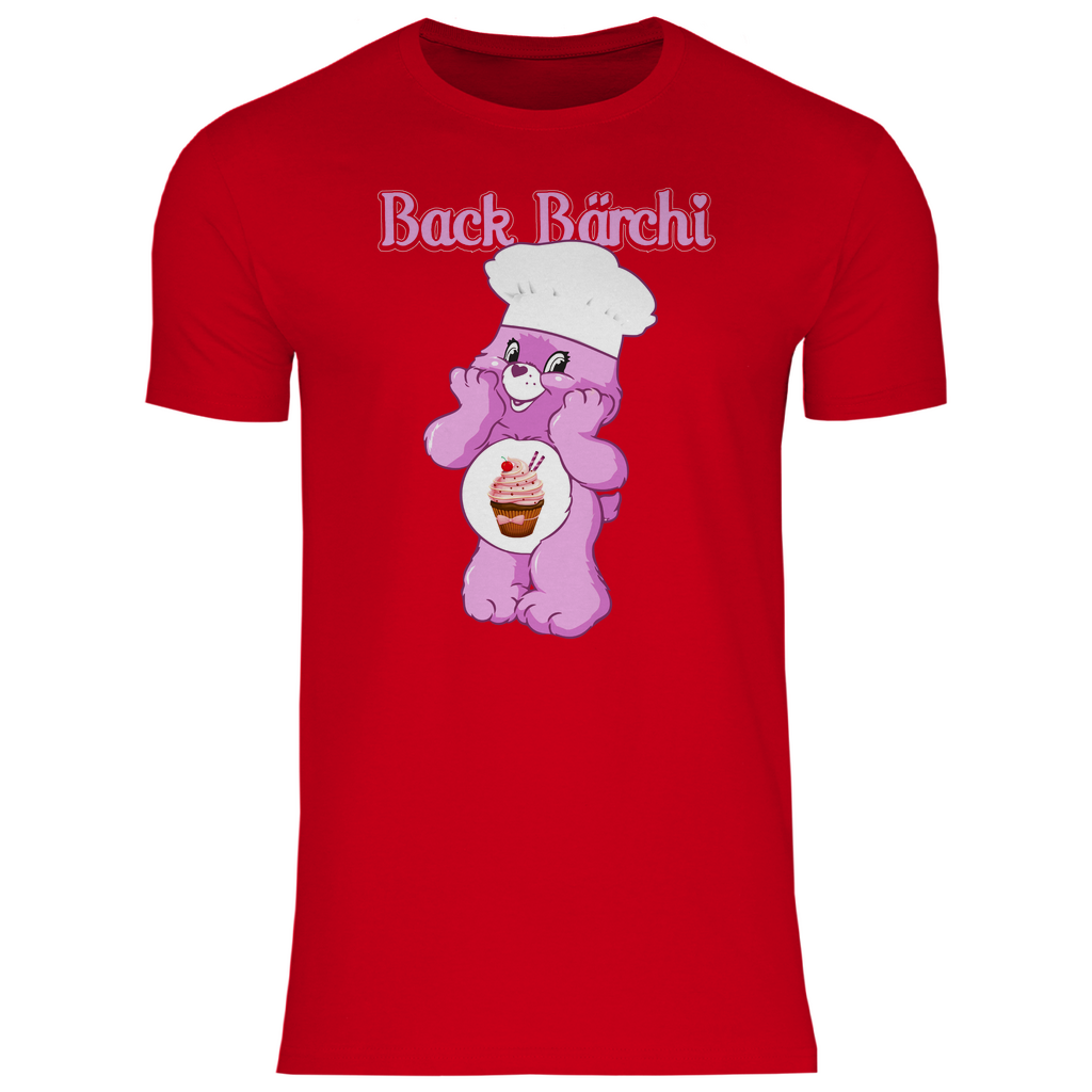 Back Bärchi - Glücksbärchi - Herren Shirt Red
