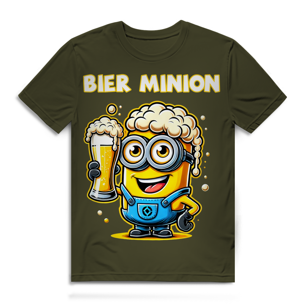 Lustiges Bier Minion Herren Bio T-Shirt – Perfekt für Bierliebhaber