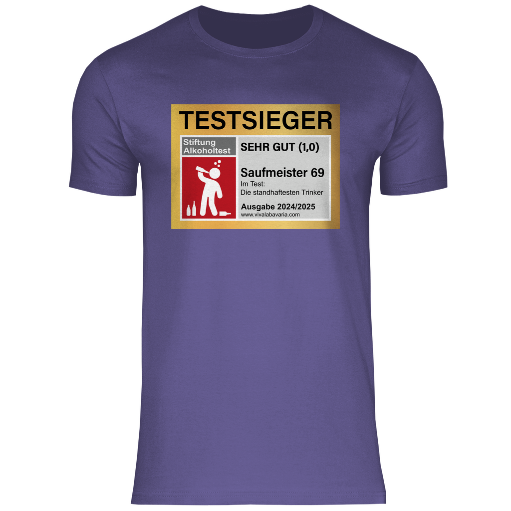Testsieger Saufmeister 69 - Herren Shirt Millennial Lilac