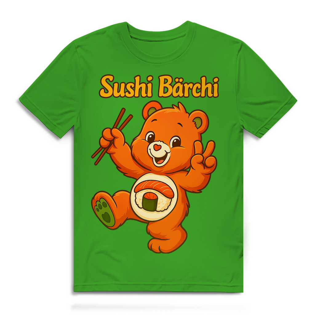 Sushi Bärchi - Glücksbärchi - Herren Premium Bio T-Shirt Real Green