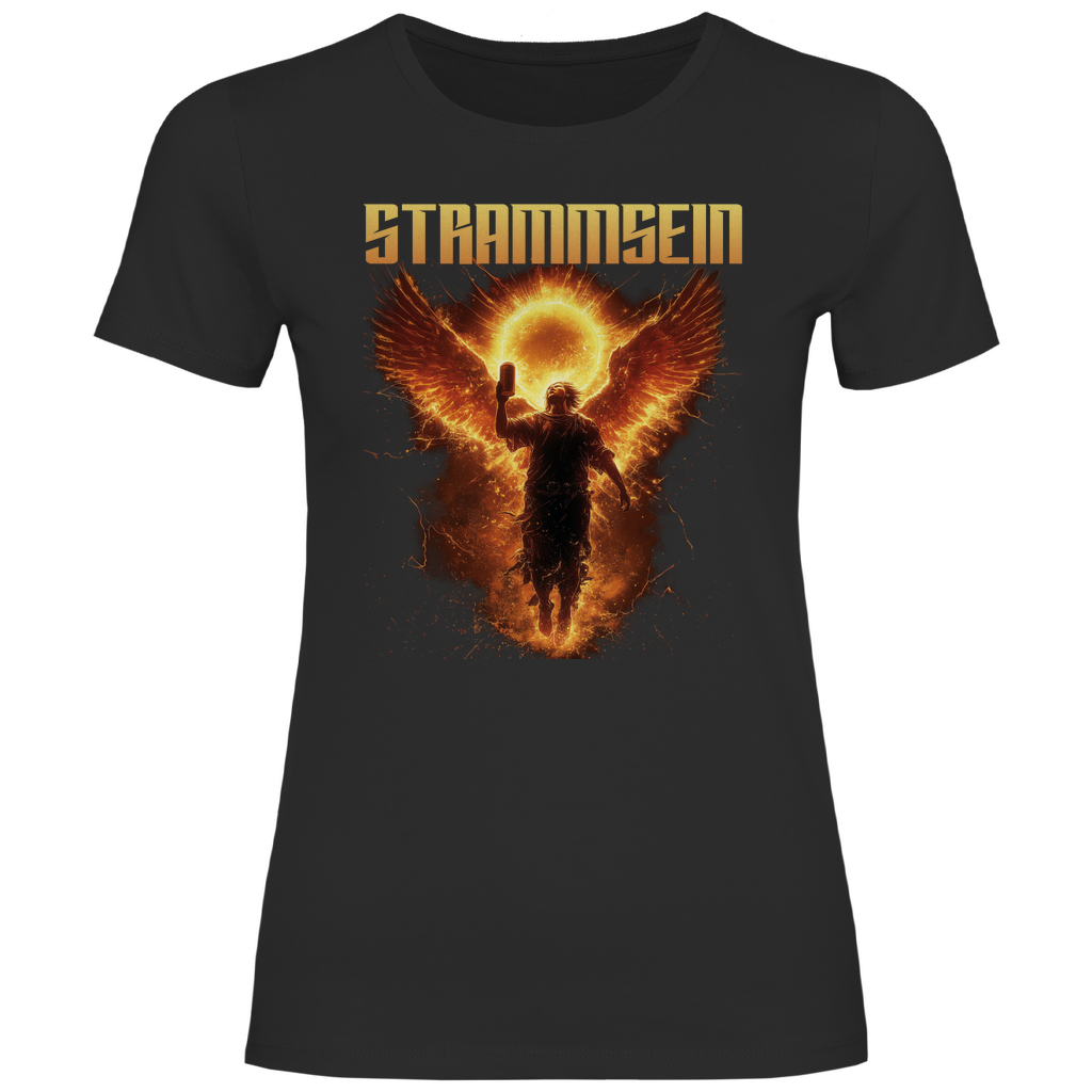 Strammsein Du Ich Wir Bier - Damenshirt Black