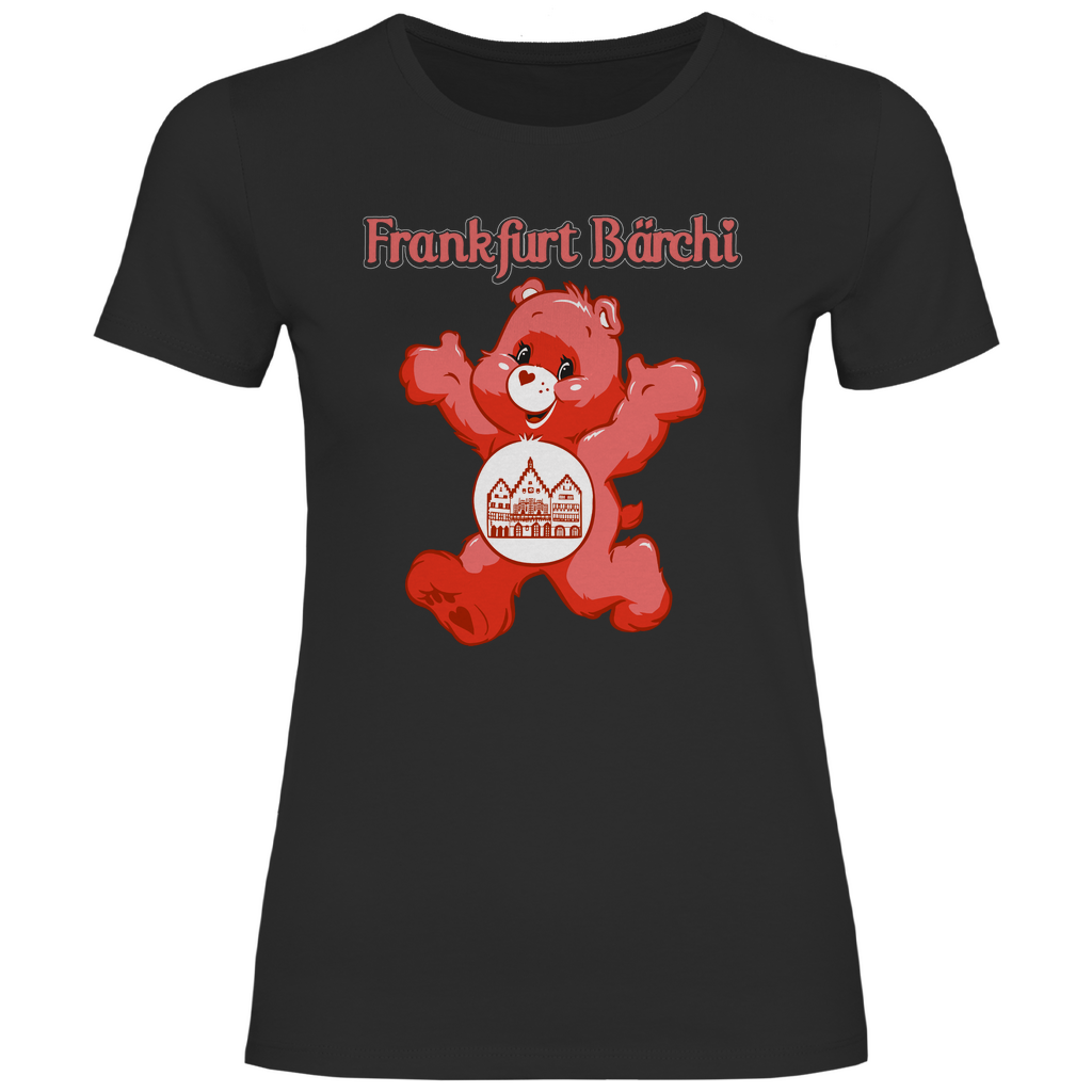Frankfurt Bärchi - Glücksbärchi - Damenshirt Black