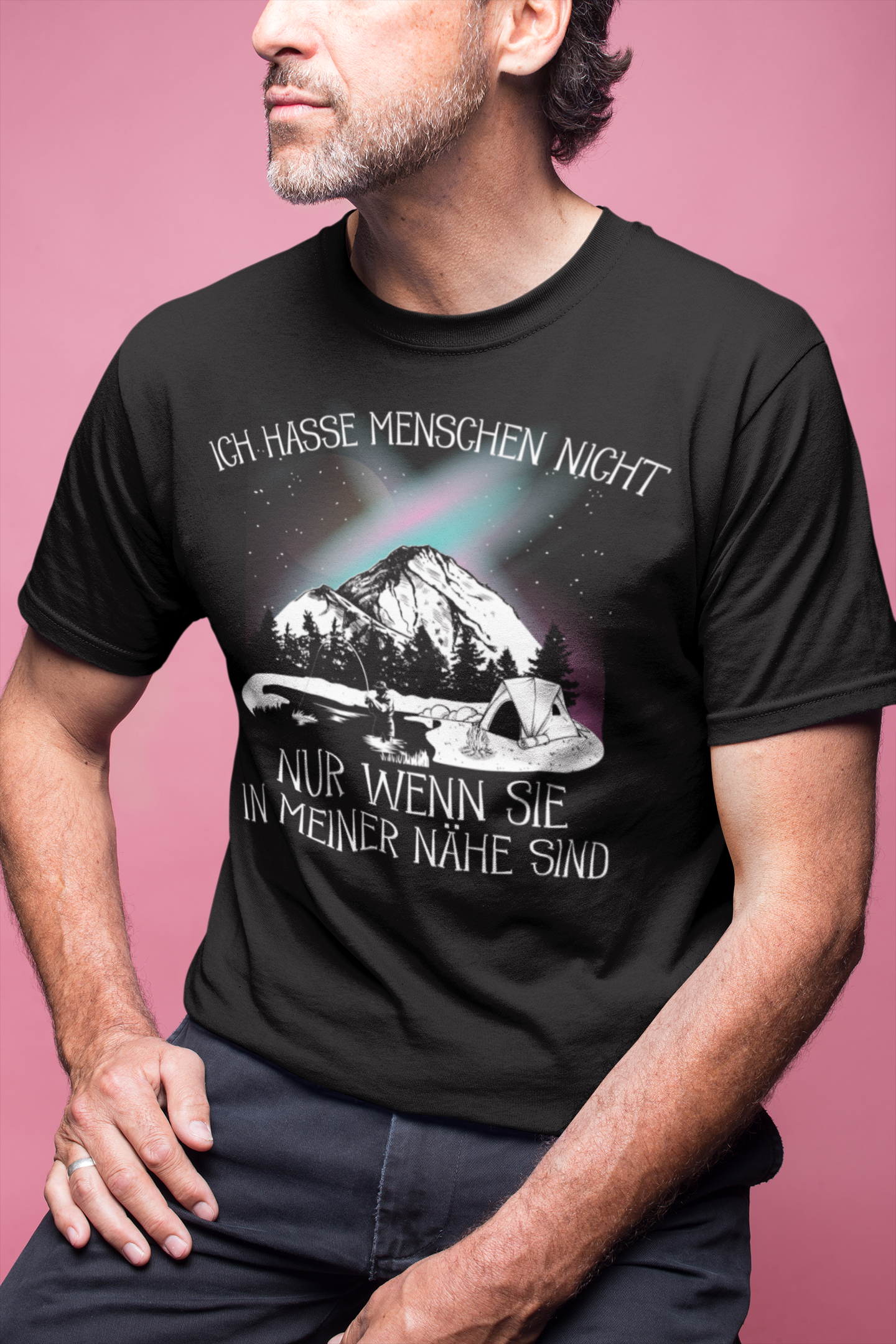 Sarkastisches Outdoor Shirt Männer – Ich hasse Menschen nicht nur Nähe nervt