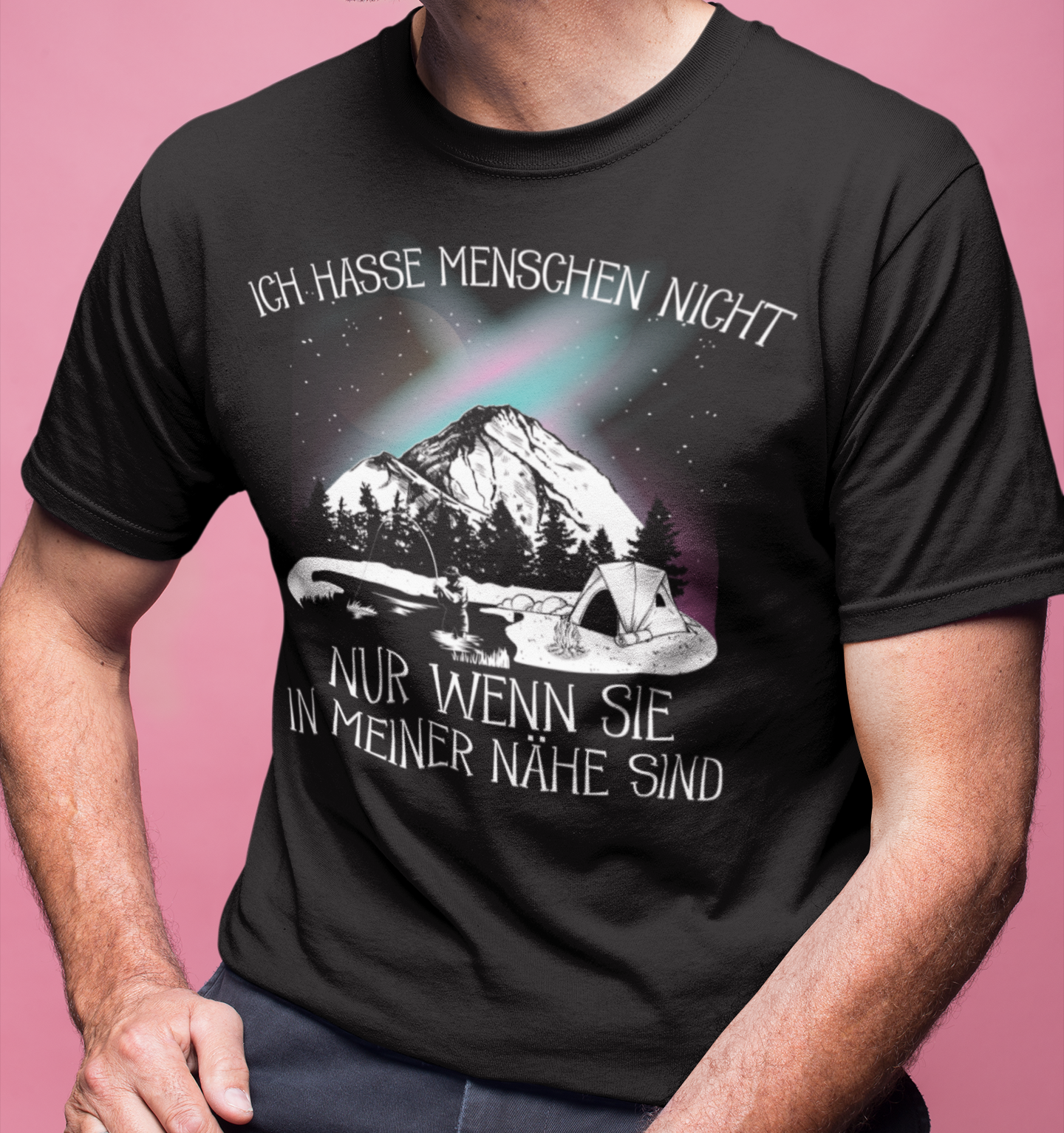 Sarkastisches Outdoor Shirt Männer – Ich hasse Menschen nicht nur Nähe nervt