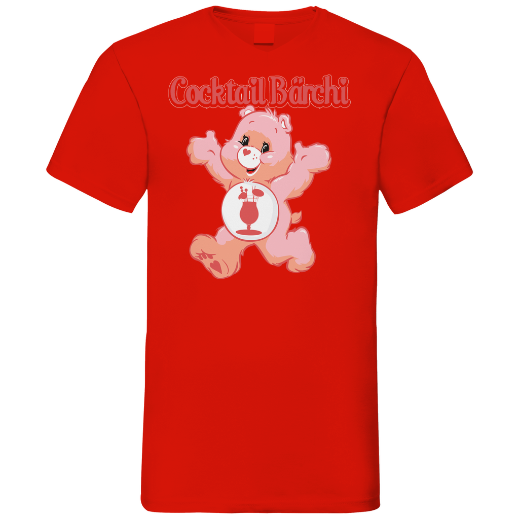 Cocktail Bärchi - Glücksbärchi - Herren V-Neck Shirt Red
