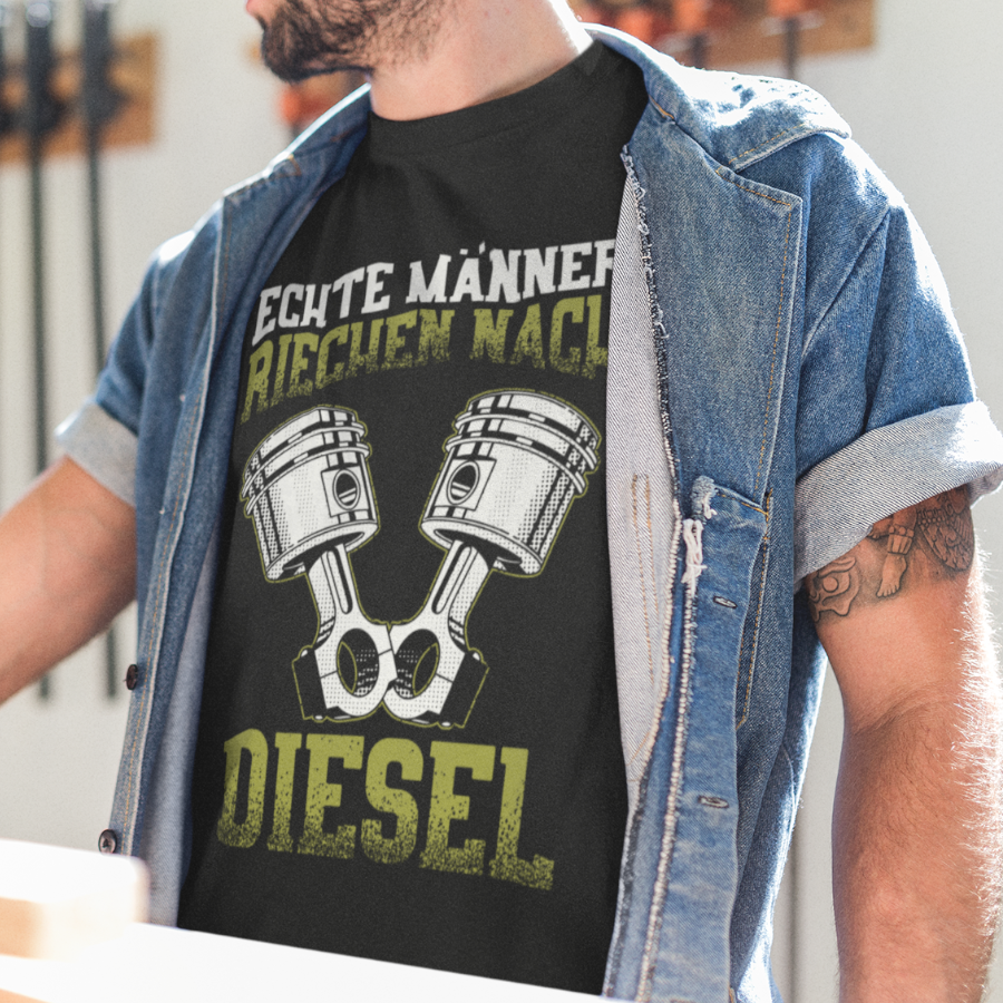 Diesel Shirt Männer – Echte Männer riechen nach Diesel Mechaniker Tuning