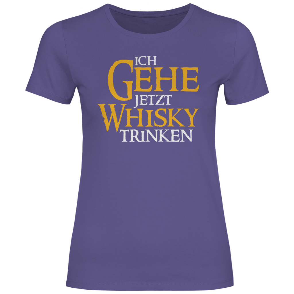 Ich gehe jetzt Whisky trinken - Damenshirt Millennial Lilac