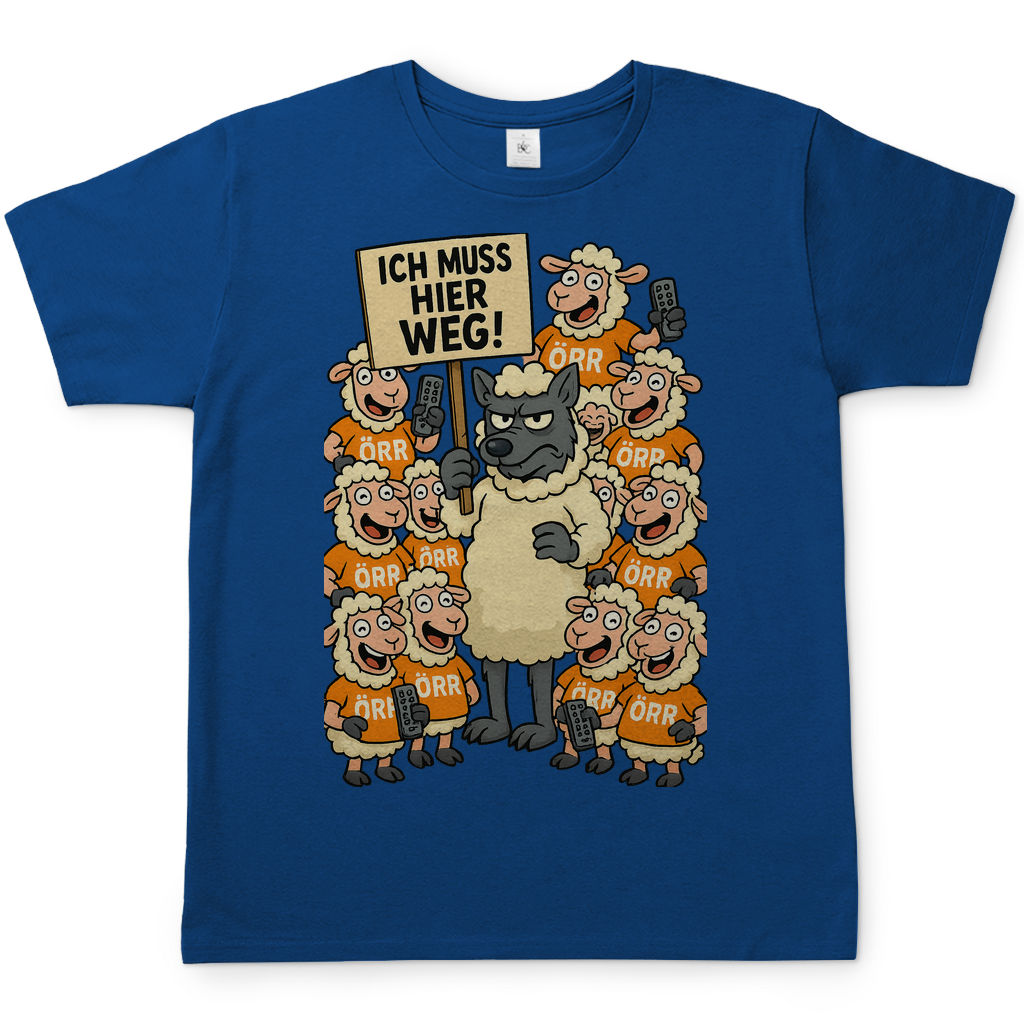 Wolf unter Schlafschafen ich muss hier weg - Herren T-Shirt