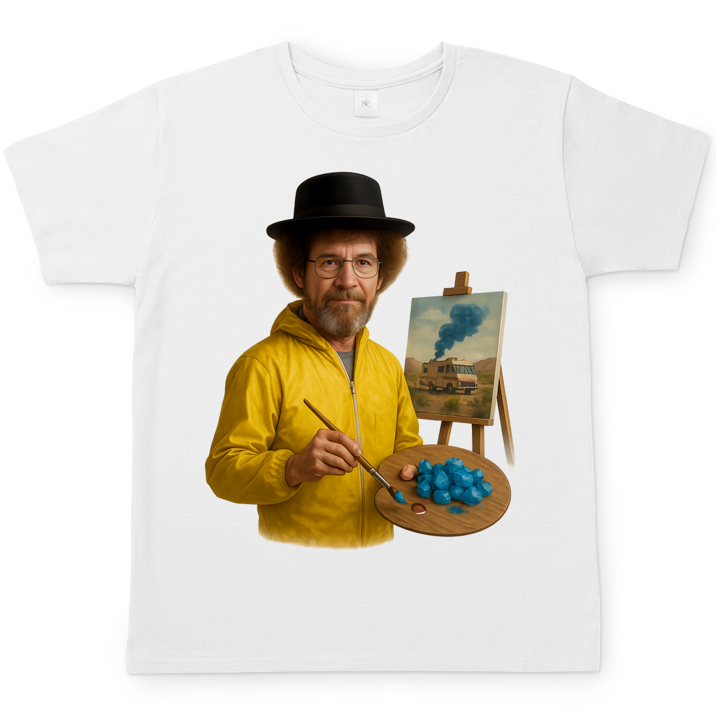 Bob Ross x Walter White Breaking Bad Mashup - Herren T-Shirt White