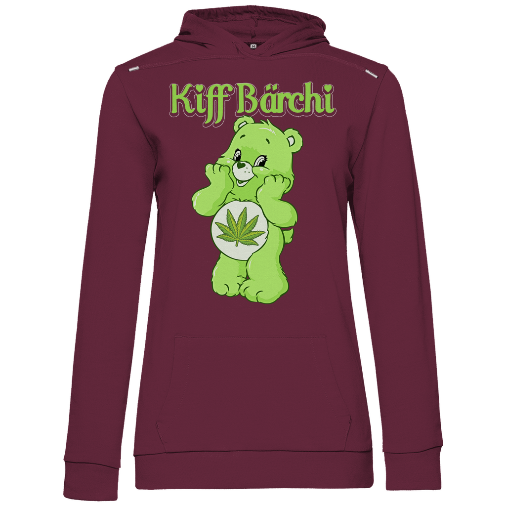Kiff Bärchi - Glücksbärchi - Damen Hoodie Wine