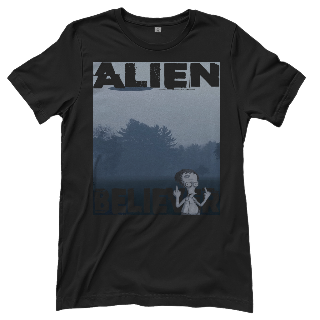 Alien Believer Roger - Damen T-Shirt Black